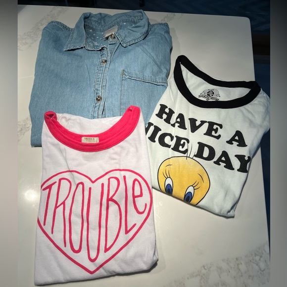 Forever 21 Other - Three adorable shirts from forever 21. Girls size 13/14.  All in good condition.